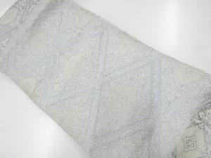 アンティーク　襷に若松・花唐草模様織出し袋帯（材料）